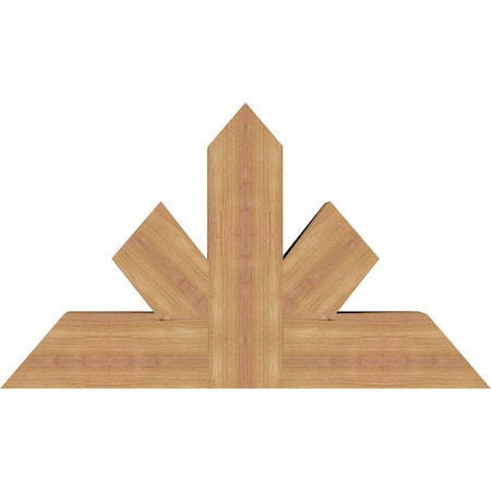 Ekena Millwork Saratoga Timber Gable Bracket, Western Red Cedar, 36"W x 21"H x 5 1/2"D x 5 1/2"F, 14/12 Pitch GBW036X21X0606SAR00SWR